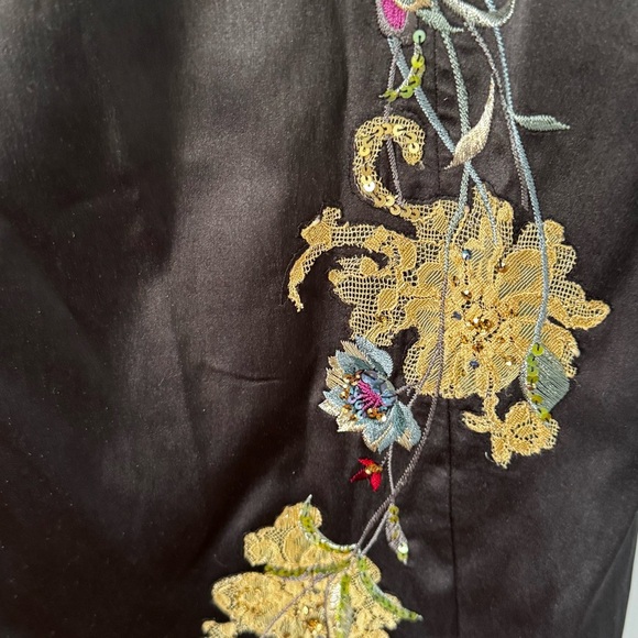 Planet Black Embroidered Dress – Size 12 whimsy goth - Picture 4 of 9